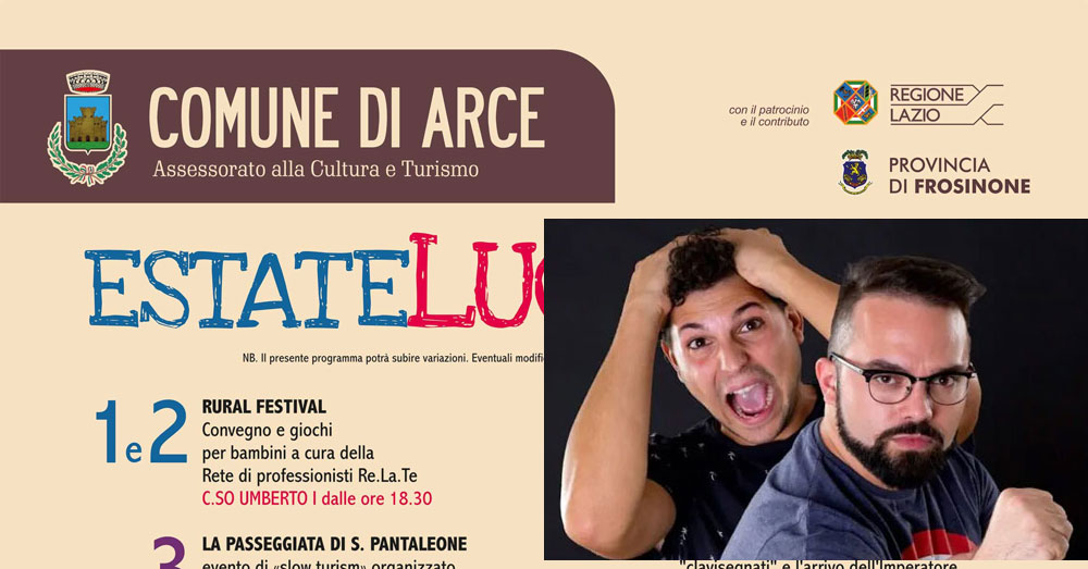 ARCE – Spettacolo, sport e comicità in piazza. Oggi ad Arce i finalisti di Italia’s Got Talent Umberto & Damiano