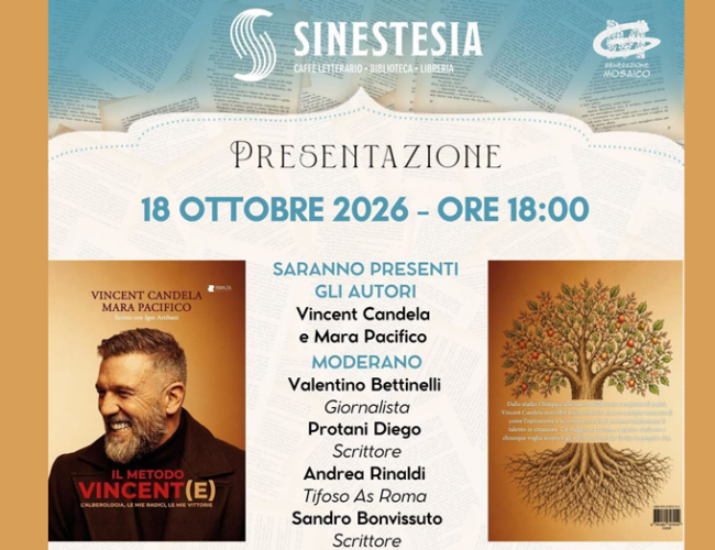 SPORT/CULTURA – Vincent Candela e Mara Pacifico presentano a Ceccano il libro “Il metodo Vincent(e)”