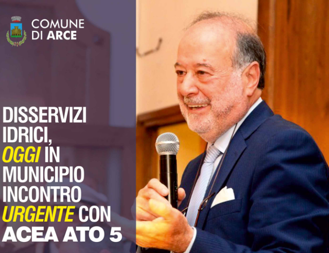 ARCE/POLITICA – “Disservizi idrici in Via Mons A. Marciano Come mai nel post istituzionale non viene citato l’intervento?