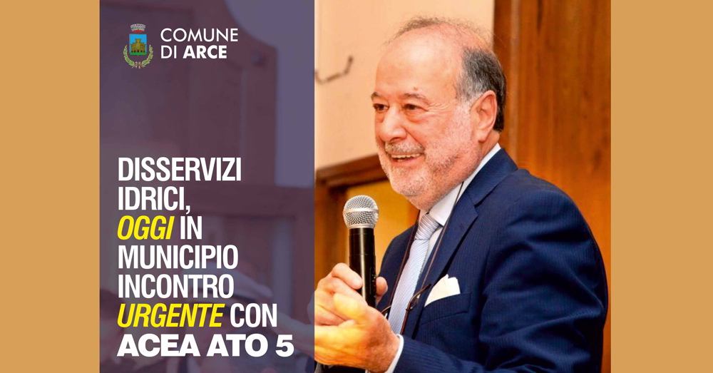 ARCE/POLITICA – “Disservizi idrici in Via Mons A. Marciano Come mai nel post istituzionale non viene citato l’intervento?
